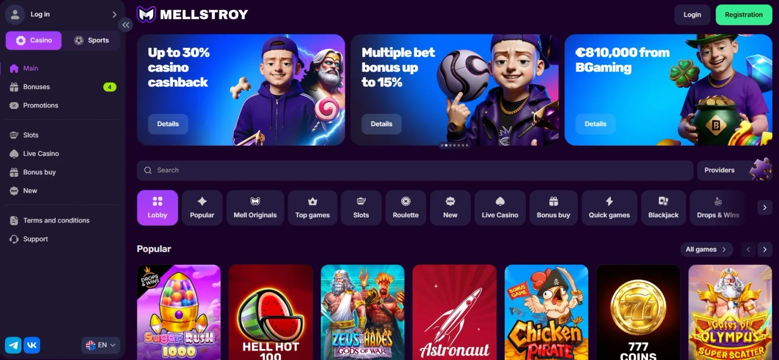 Mellstroy Casino Review — Как активировать бонус после регистрации: пошагово